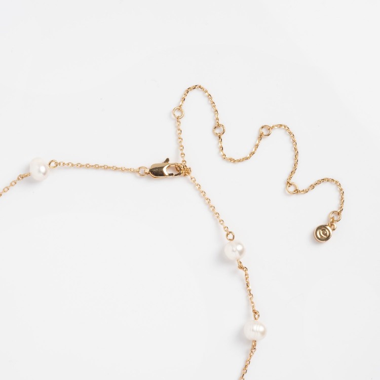 Dripping Pearl Lariat Necklace