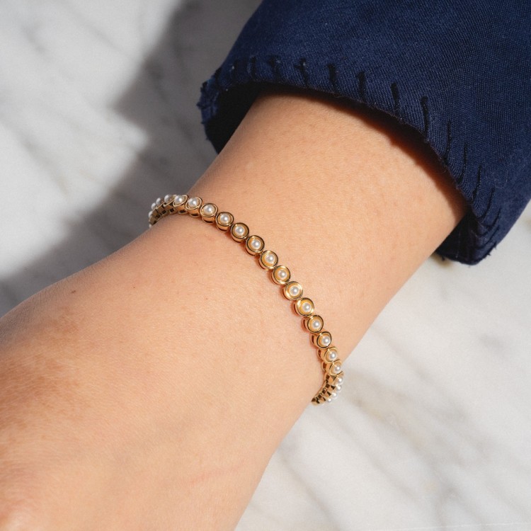 Tennis Bracelet in Pearl