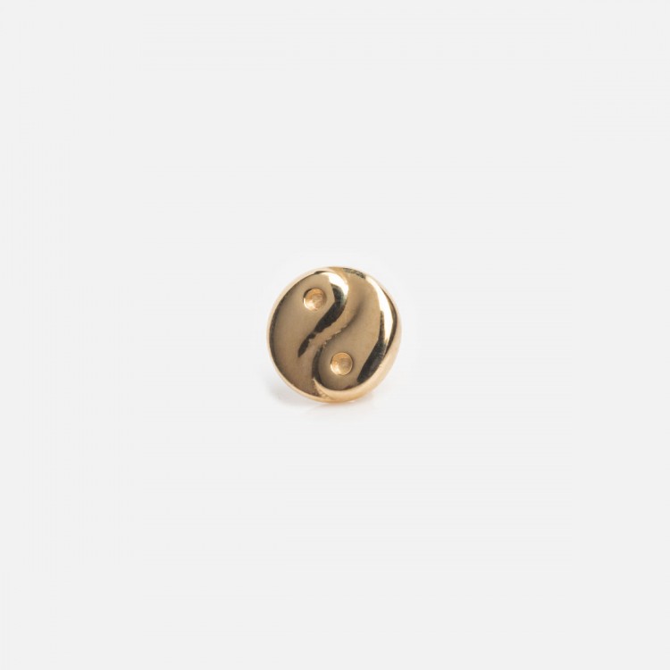 Solid Gold Flat Back Studs Yin Yang